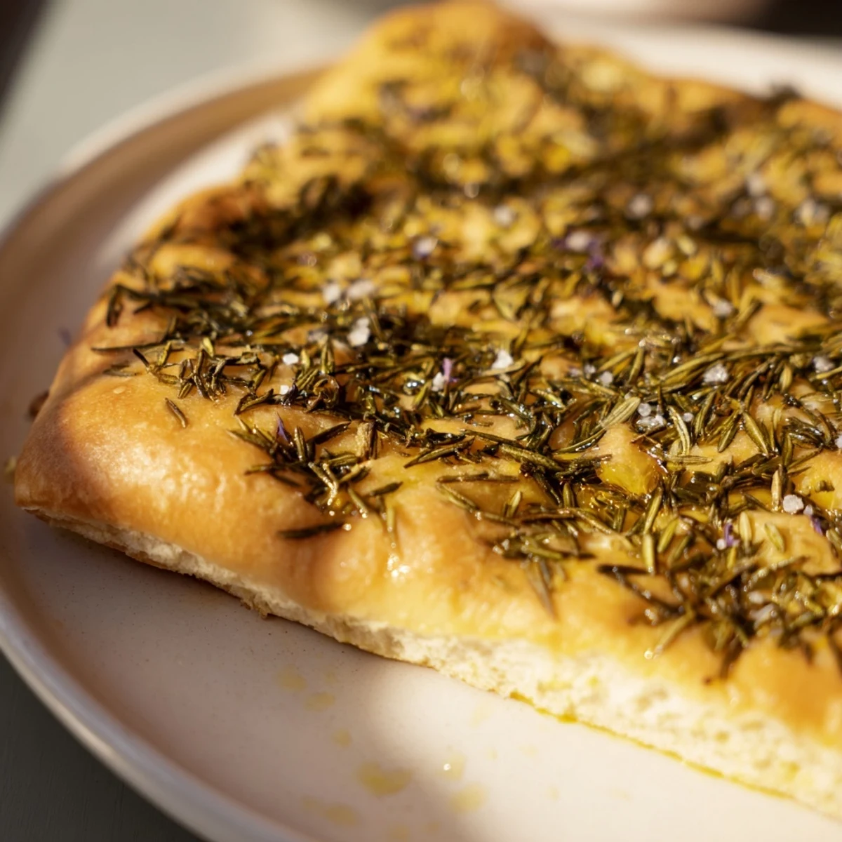 Golden-brown Quick Homemade Flatbread with rosemary and sea salt, ready to serve warm with a delightful aroma.