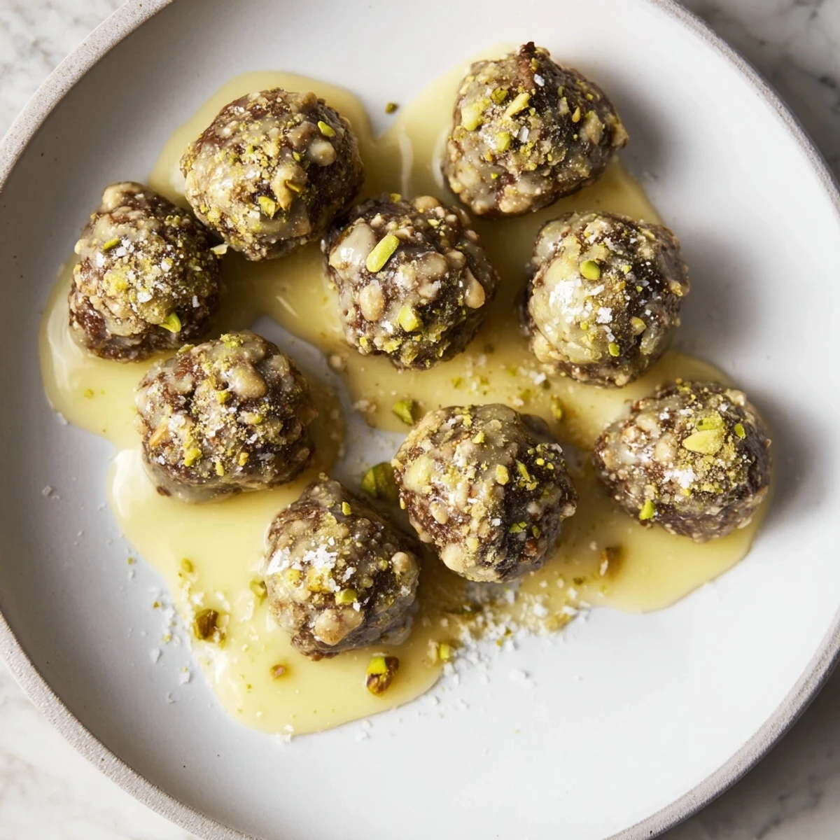 Golden, honey-glazed Sweet and Salty Honey Toasted Cashews, sprinkled with flaky sea salt and cinnamon.