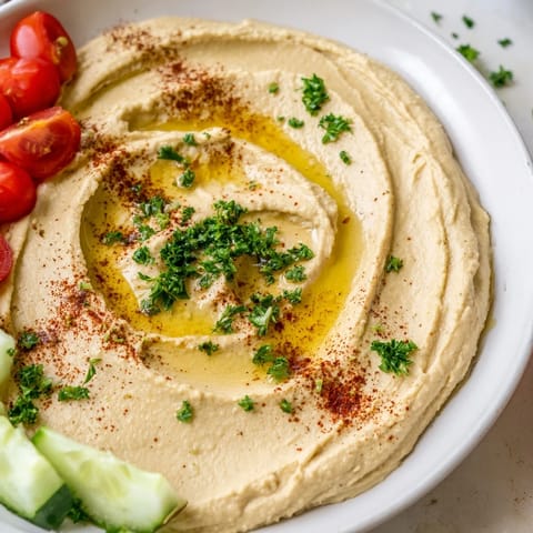 A shareable Middle Eastern Mezze Platter with briny olives, tangy feta, crisp veggies, and fluffy pita wedges.  