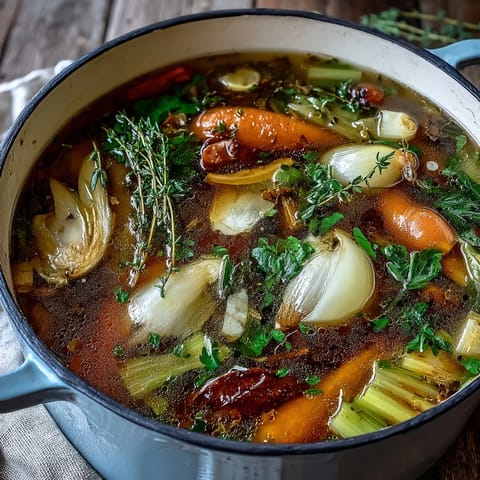 Vegetable Broth From Scraps