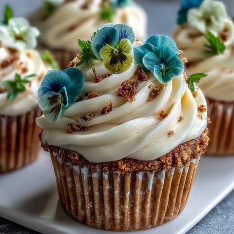 Spring Cupcakes Edible Flowers