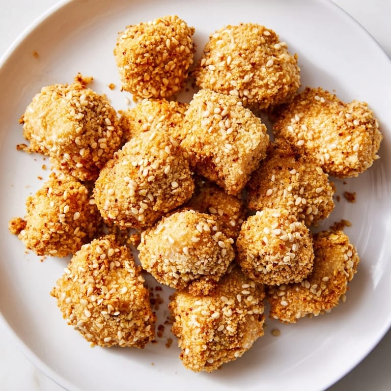 Juicy Spicy Yogurt Chicken Bites, baked to a tempting golden brown, ready to be enjoyed.