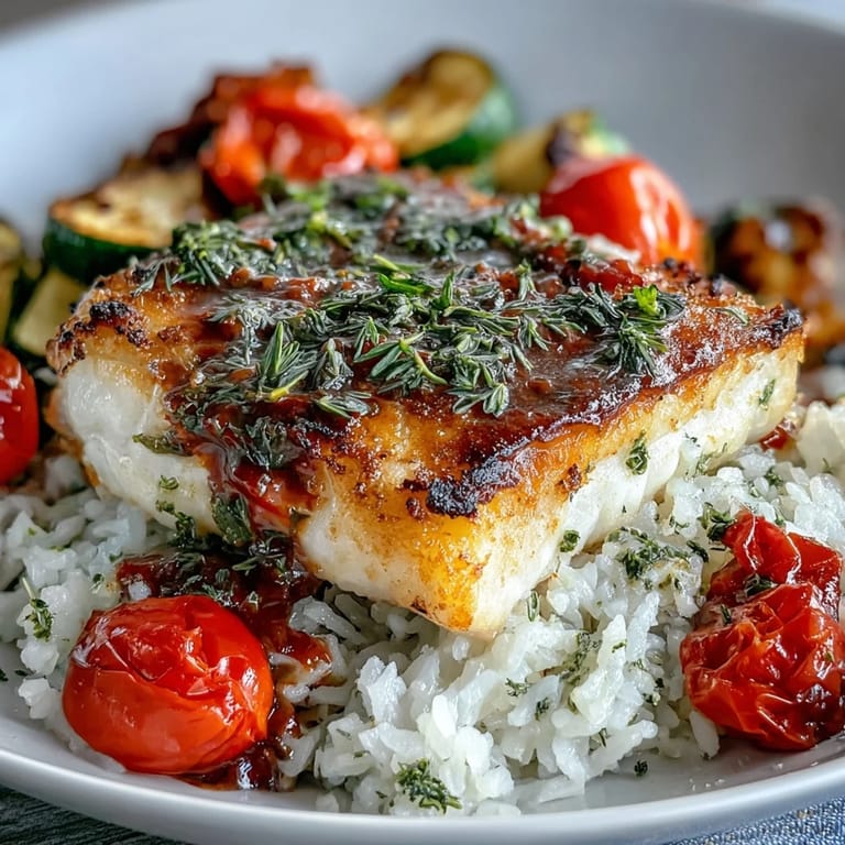 Fluffy rice and tender pan-seared fish make a vibrant Pan-Seared Fish Bowl garnished with fresh parsley and bright lemon zest.