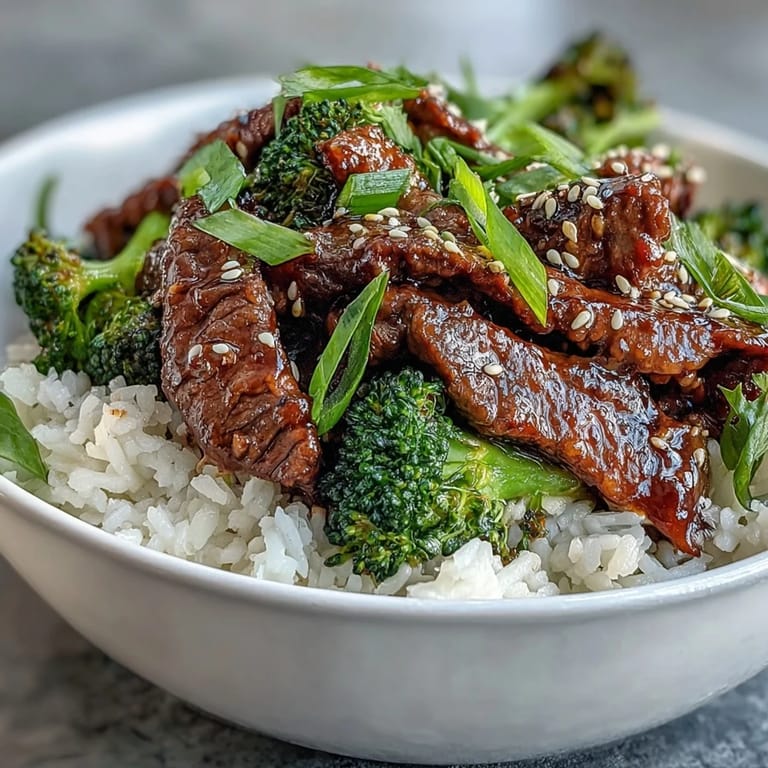 Savory beef and broccoli over fluffy rice, ready in under an hour.