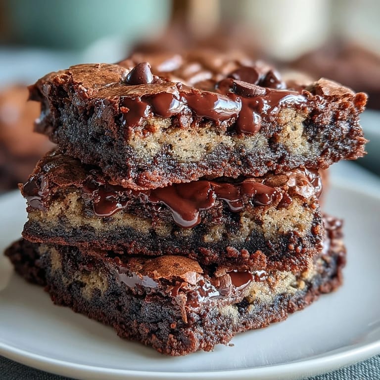 Freshly baked Hojicha Brookies cooling on a wire rack, showcasing rich roasted tea swirls.