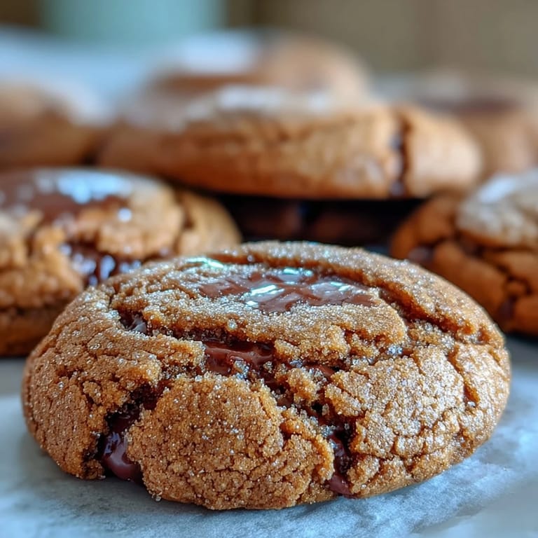 Golden Hojicha and Brown Butter Cookies arranged on parchment paper, highlighting their caramelized edges and roasted tea aroma.
