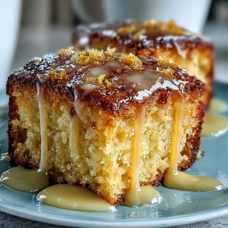 Zesty Italian-American pound cake infused with Limoncello liqueur, topped with tangy lemon glaze, sliced for sharing.  