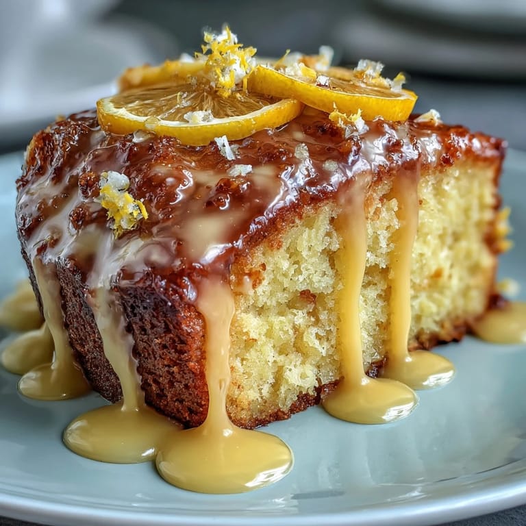 Bright and zesty lemon drizzle loaf cake, glazed and perfect for spring tea or dessert.