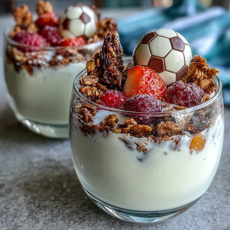 Easy individual yogurt and fruit cups layered with granola and berries, a colorful and nutritious snack for kids and sports teams.