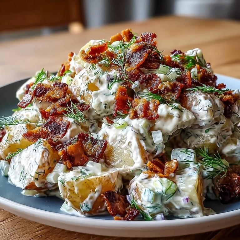 Creamy, tangy Memorial Day potato salad bursting with fresh dill flavor.