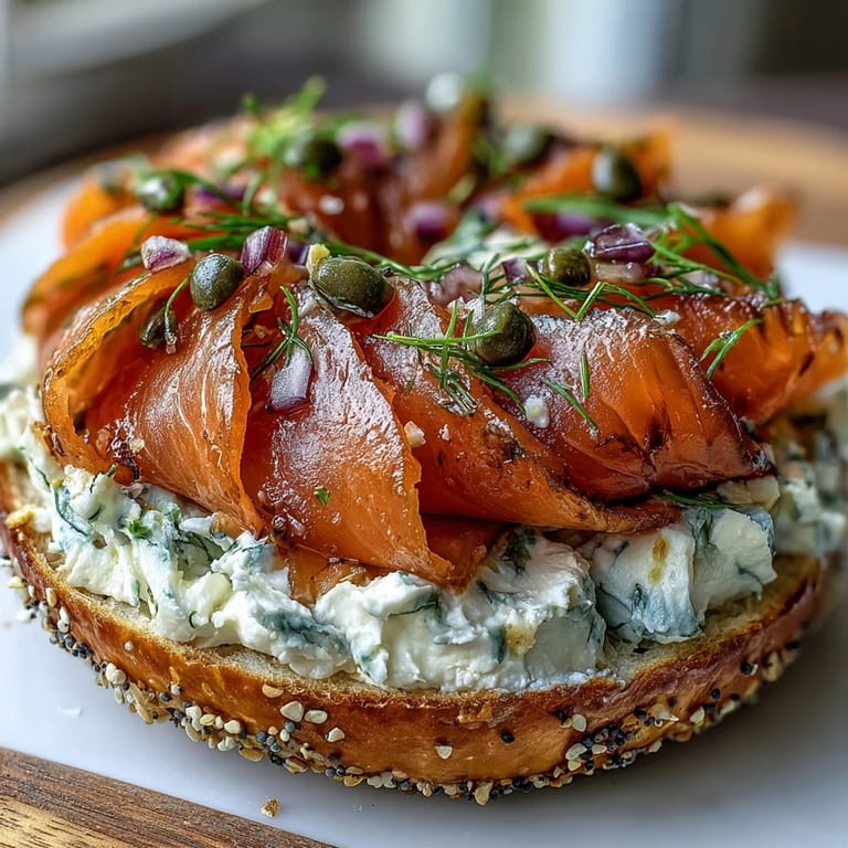 Colorful Smoked Salmon Bagel Board, a stunning and easy brunch centerpiece.