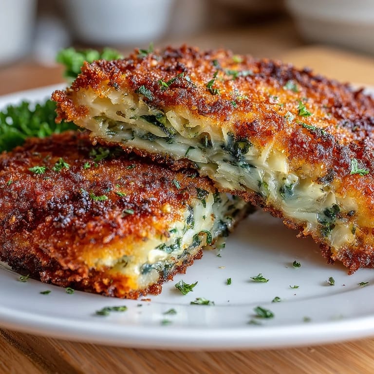Flaky Vegetarian Cabbage Schnitzel, a hearty meat-free meal on a plate.