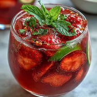 Refreshing Frecy Strawberry Chili Limeade Mocktail bursting with fresh fruit and a hint of spice.